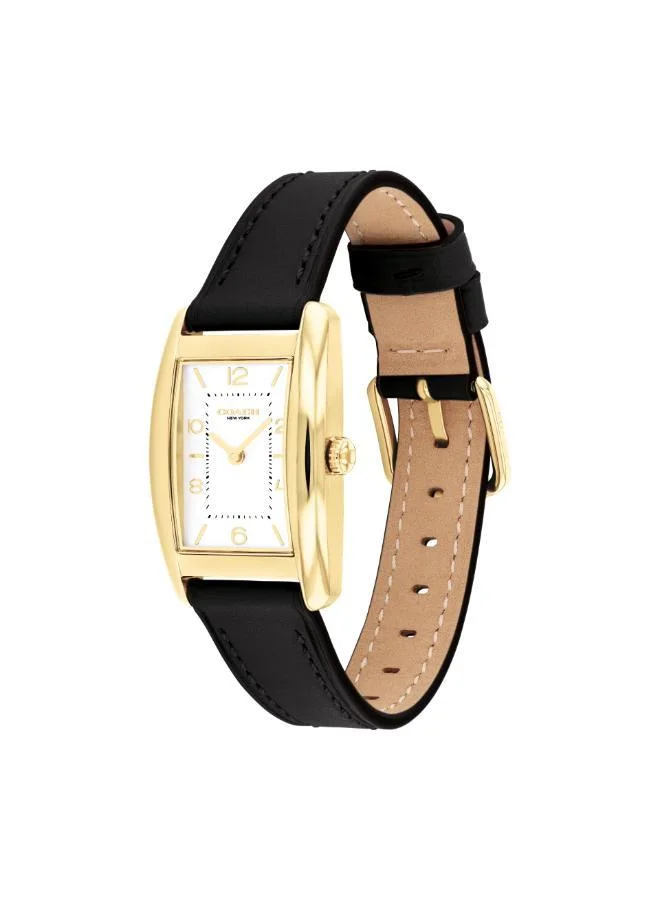 COACH  2-Hand Reese Collection Quartz Movement Watch For Women With Black Leather Strap - 14504312 for Women | Best Price UAE